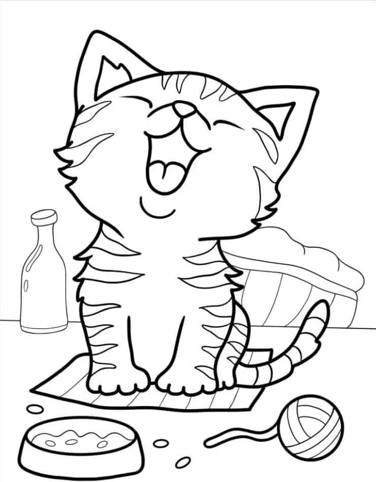 Printable Coloring Book Cat Coloring Pages Pdf - 0