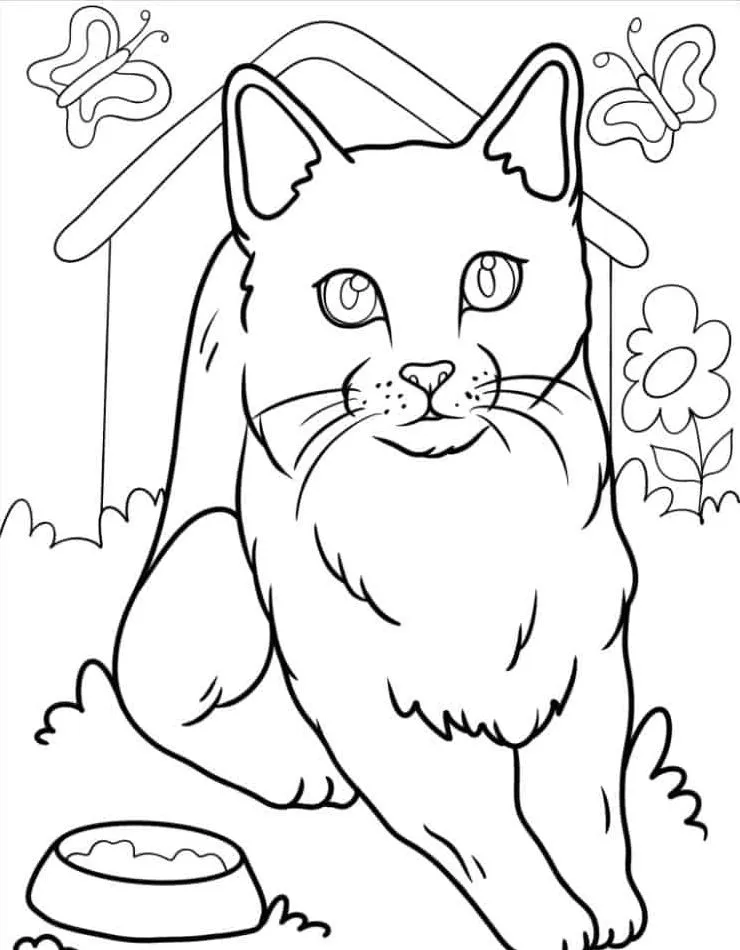 Printable Coloring Book Cat Coloring Pages Pdf - 5