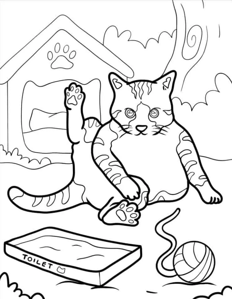 Printable Coloring Book Cat Coloring Pages Pdf - 16