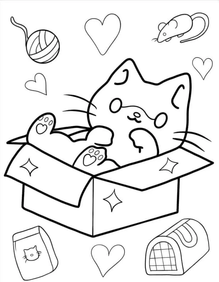 Printable Coloring Book Cat Coloring Pages Pdf - 19