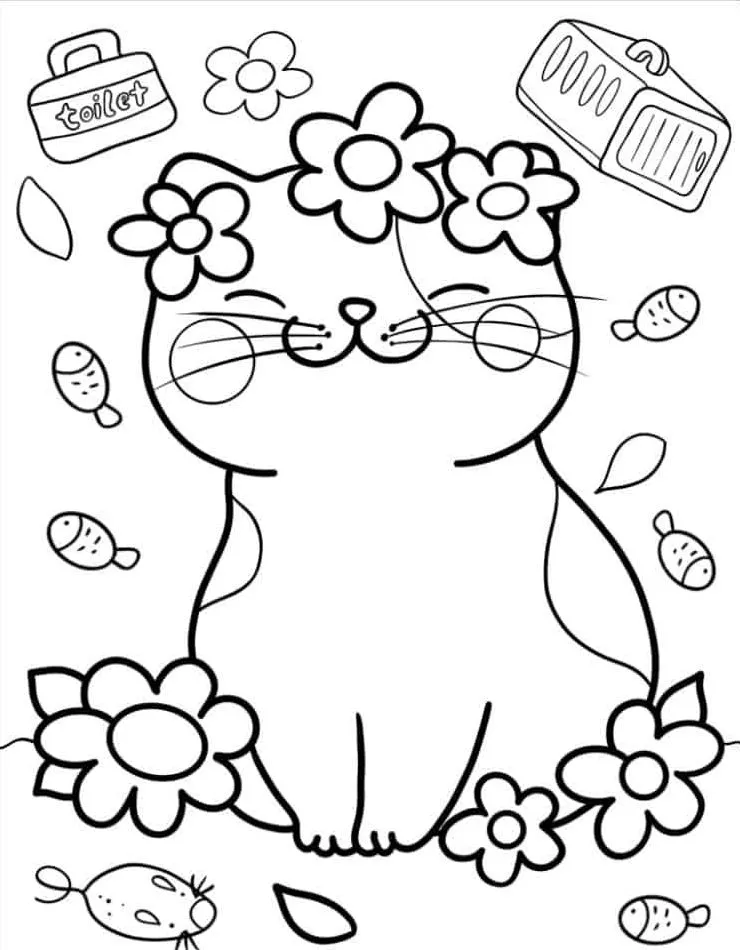 Printable Coloring Book Cat Coloring Pages Pdf - 28