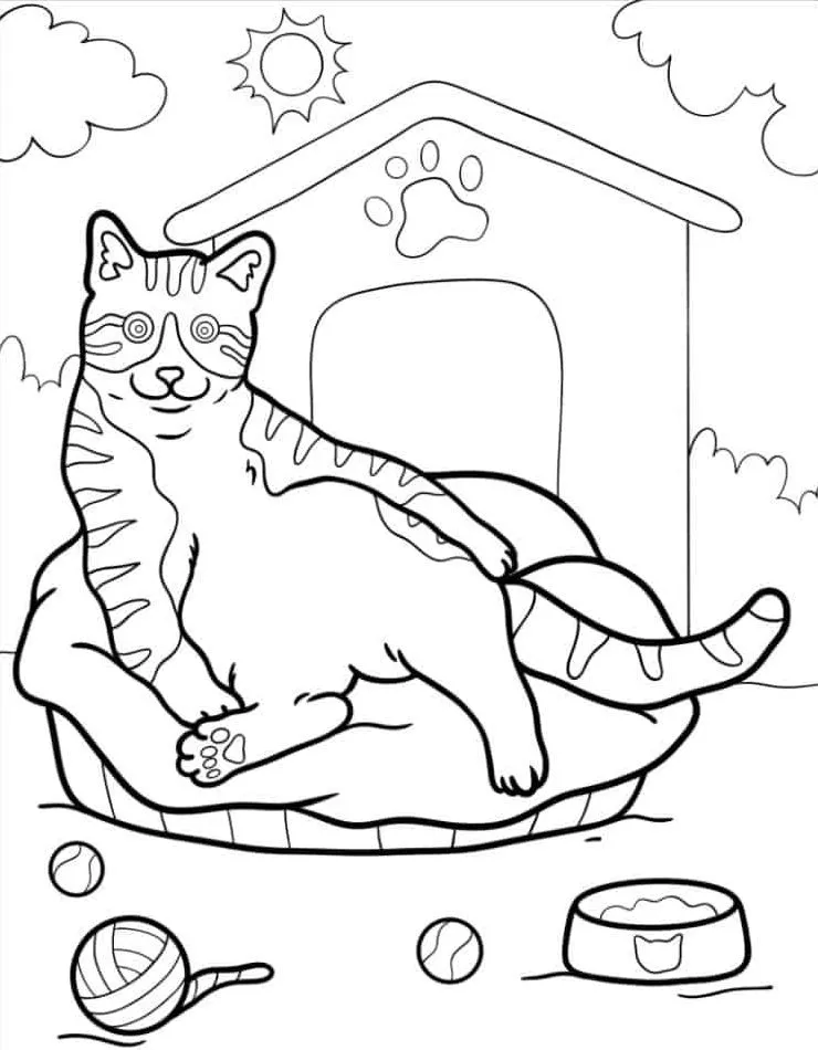 Printable Coloring Book Cat Coloring Pages Pdf - 3