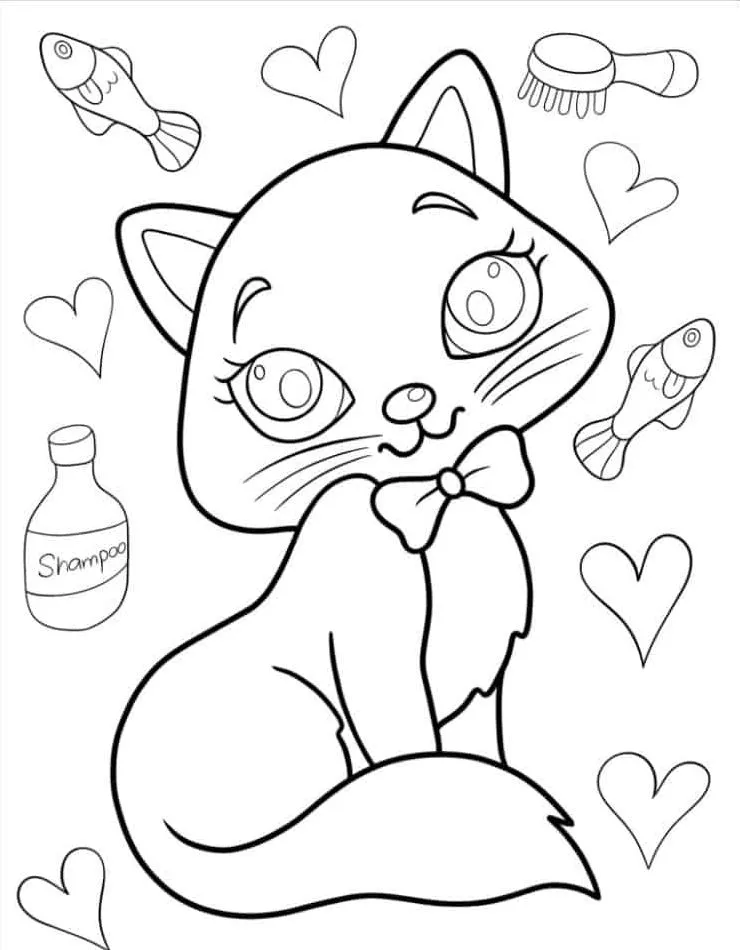 Printable Coloring Book Cat Coloring Pages Pdf - 36