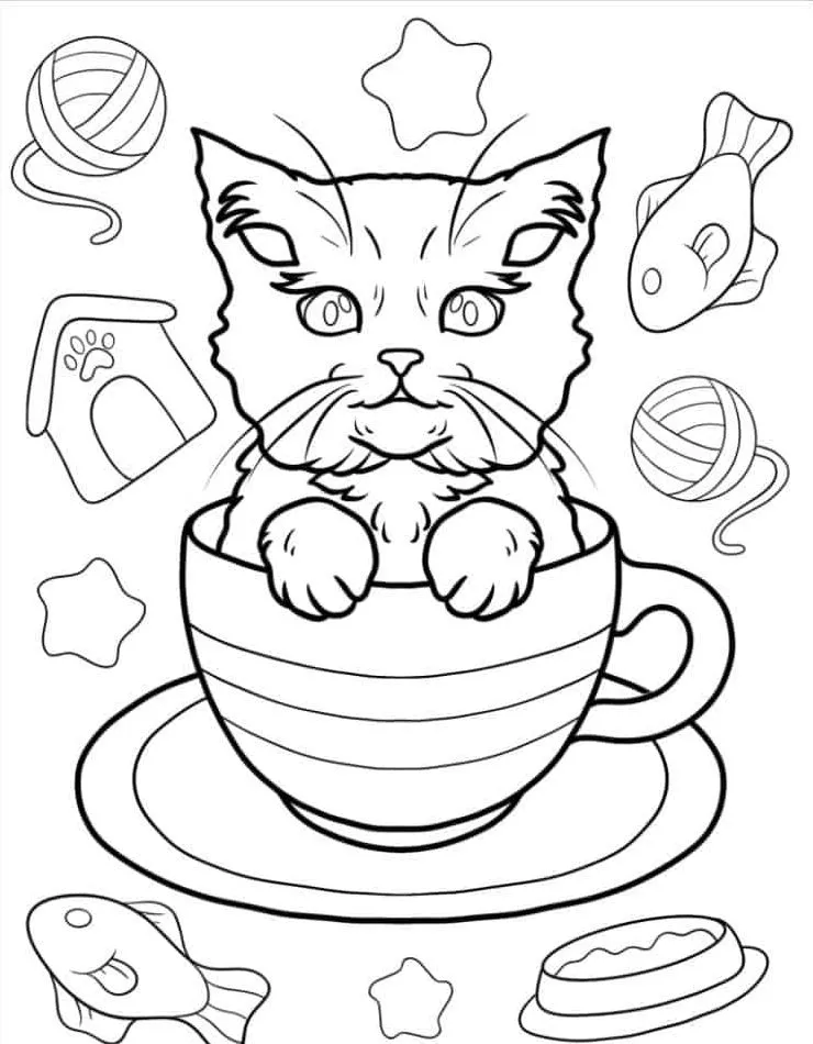 Printable Coloring Book Cat Coloring Pages Pdf - 38