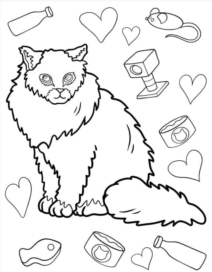 Printable Coloring Book Cat Coloring Pages Pdf - 42