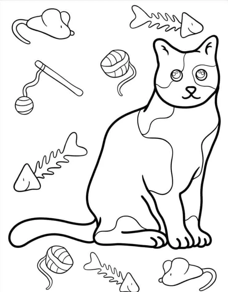 Printable Coloring Book Cat Coloring Pages Pdf - 43