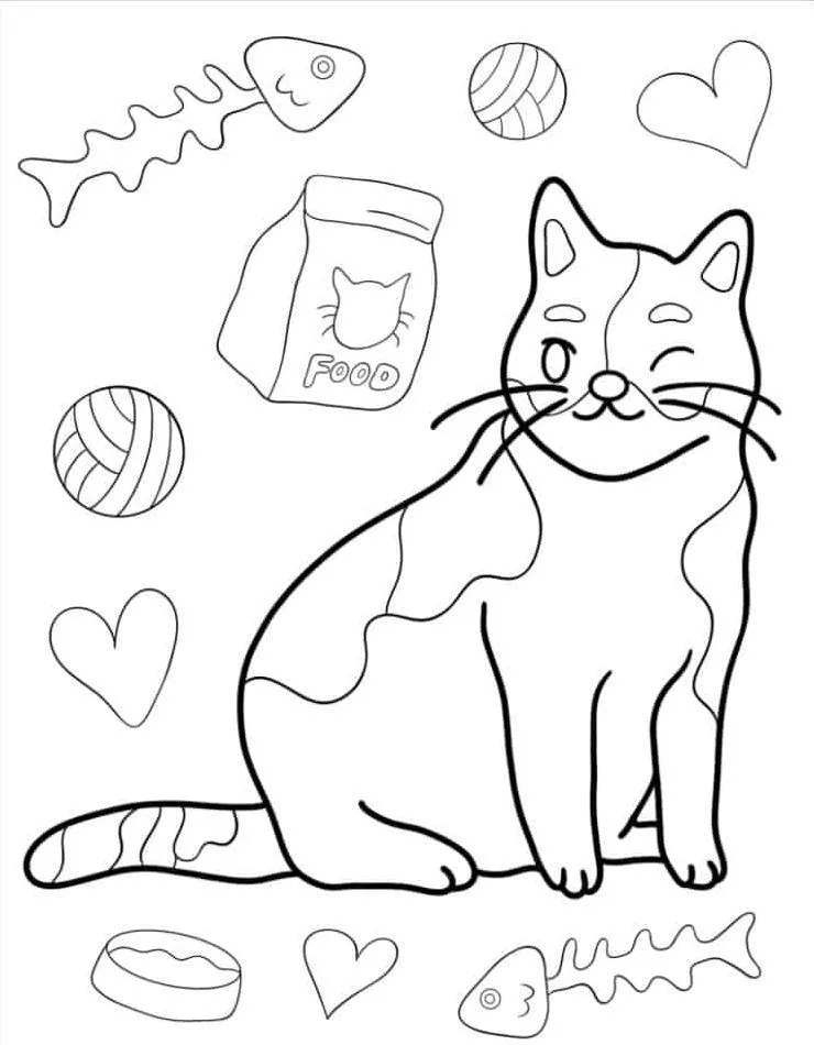 Printable Coloring Book Cat Coloring Pages Pdf - 45