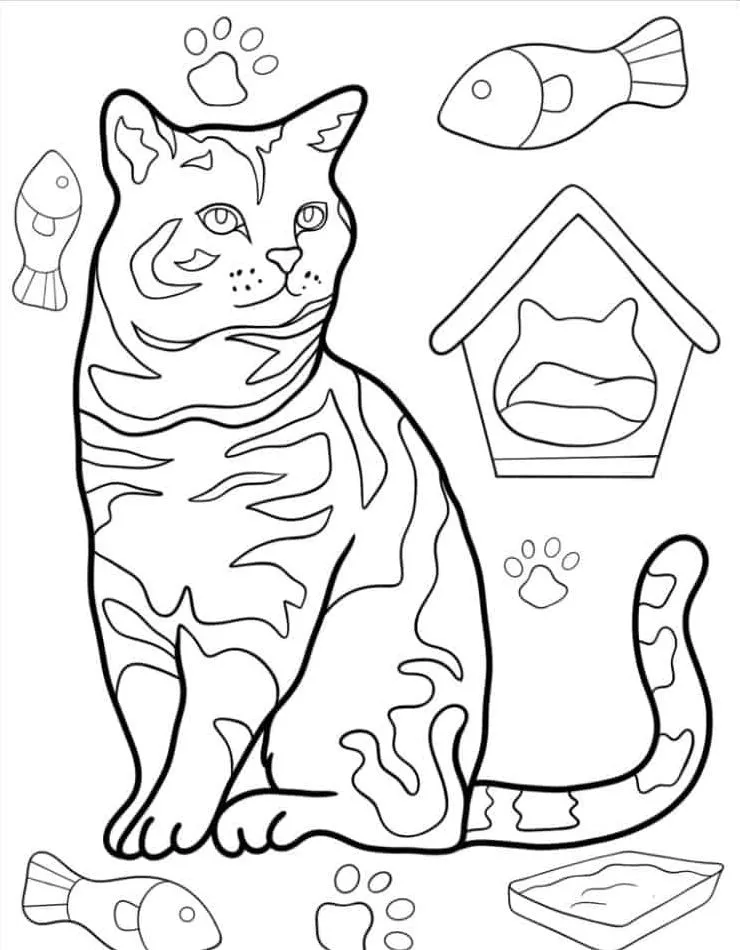 Printable Coloring Book Cat Coloring Pages Pdf - 49