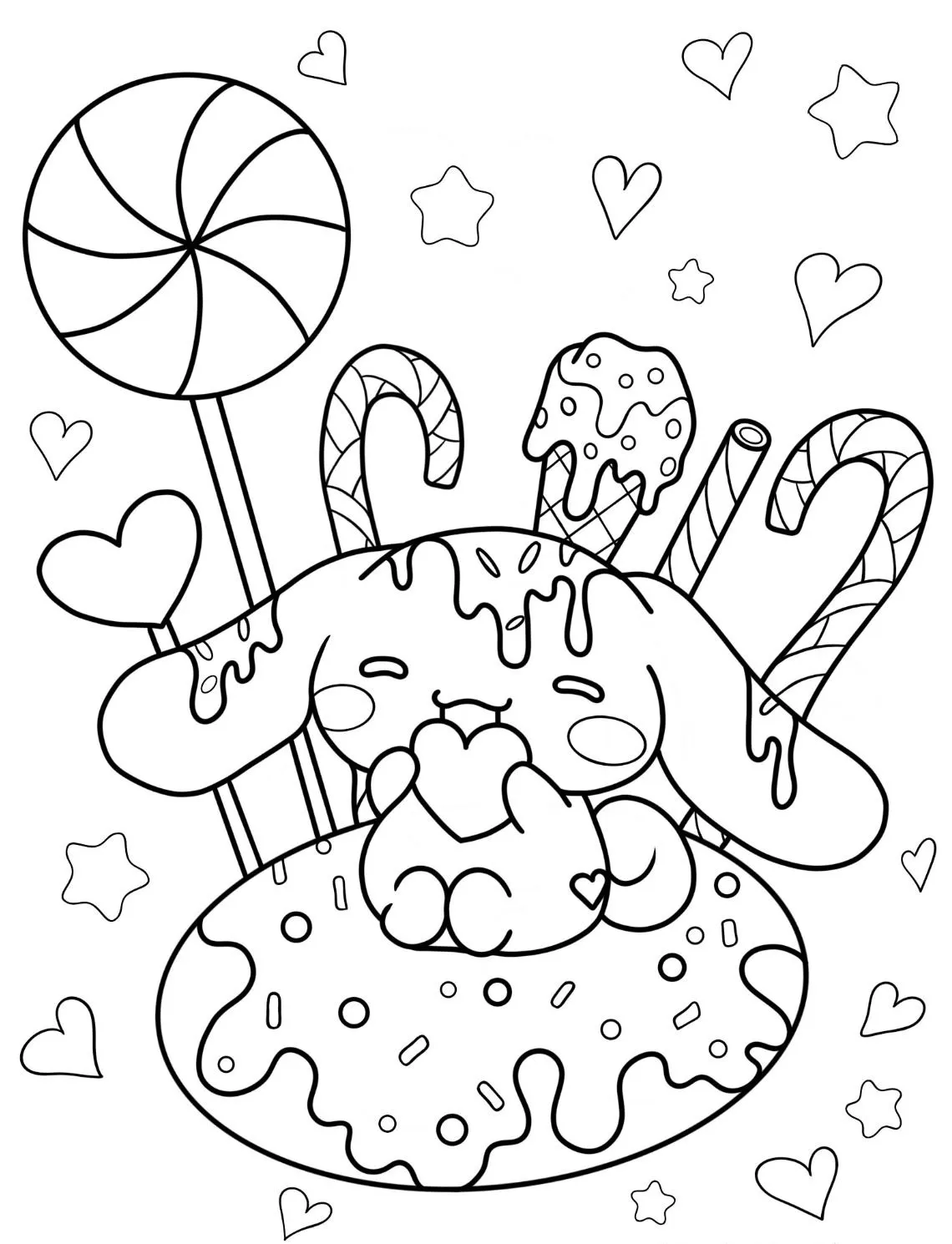 Cinnamoroll Coloring Pages: Where Cloud-Puppies & Creativity Collide - 5