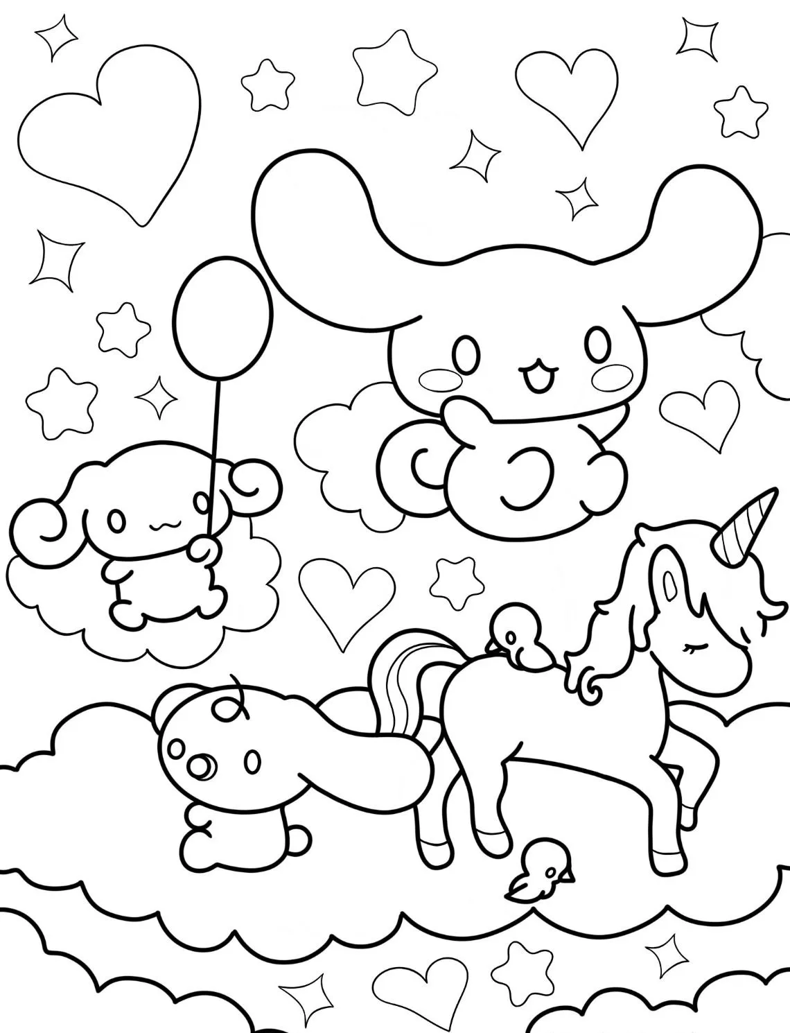 Cinnamoroll Coloring Pages: Where Cloud-Puppies & Creativity Collide - 6