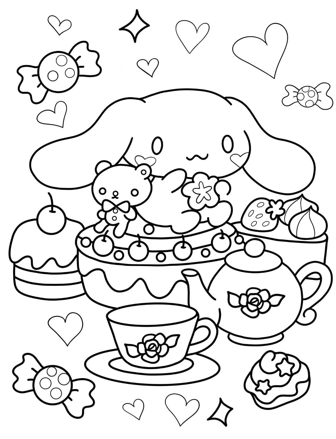 Cinnamoroll Coloring Pages: Where Cloud-Puppies & Creativity Collide - 10