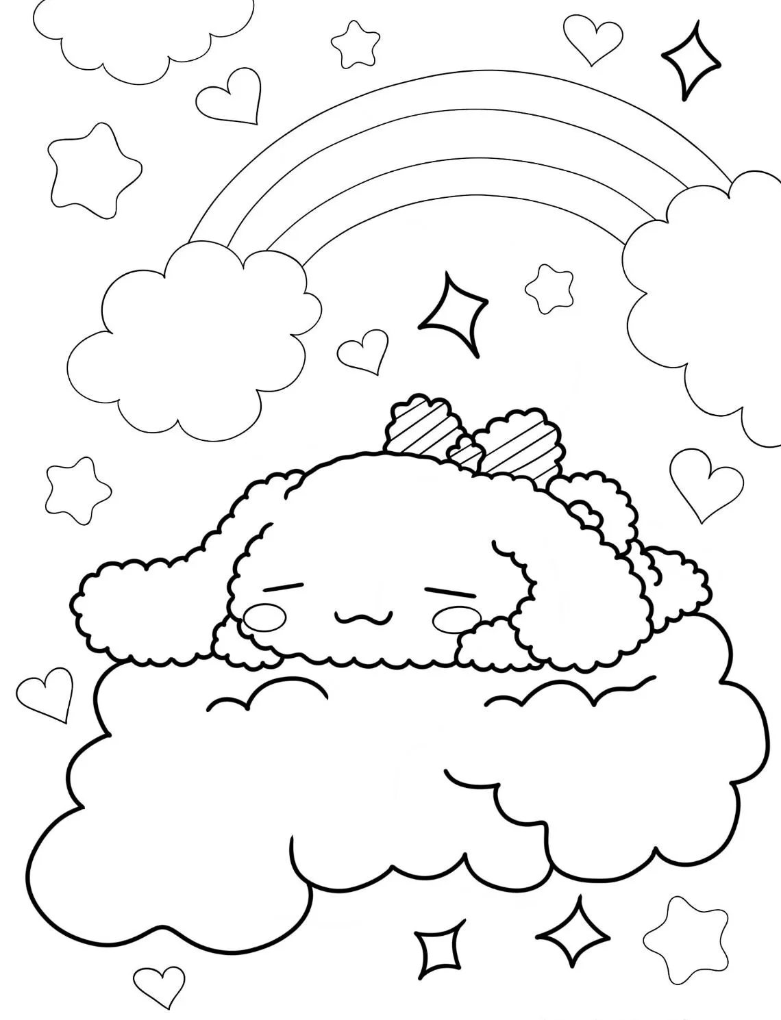 Cinnamoroll Coloring Pages: Where Cloud-Puppies & Creativity Collide - 13