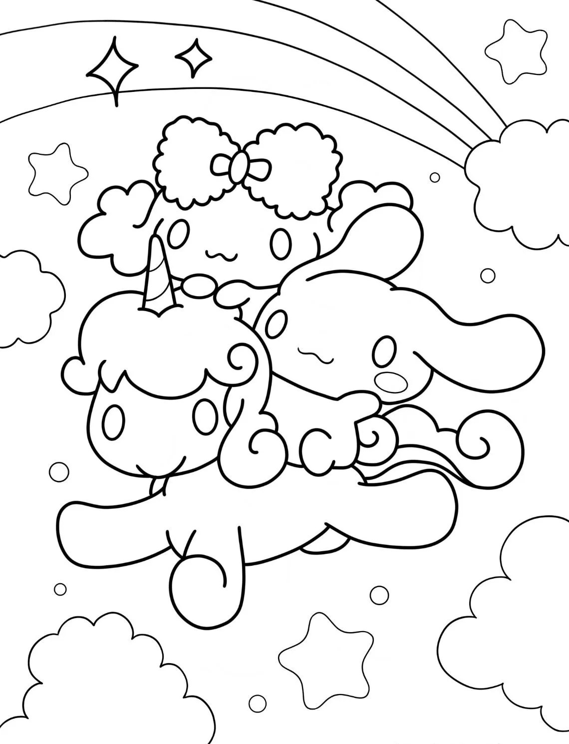 Cinnamoroll Coloring Pages: Where Cloud-Puppies & Creativity Collide - 16