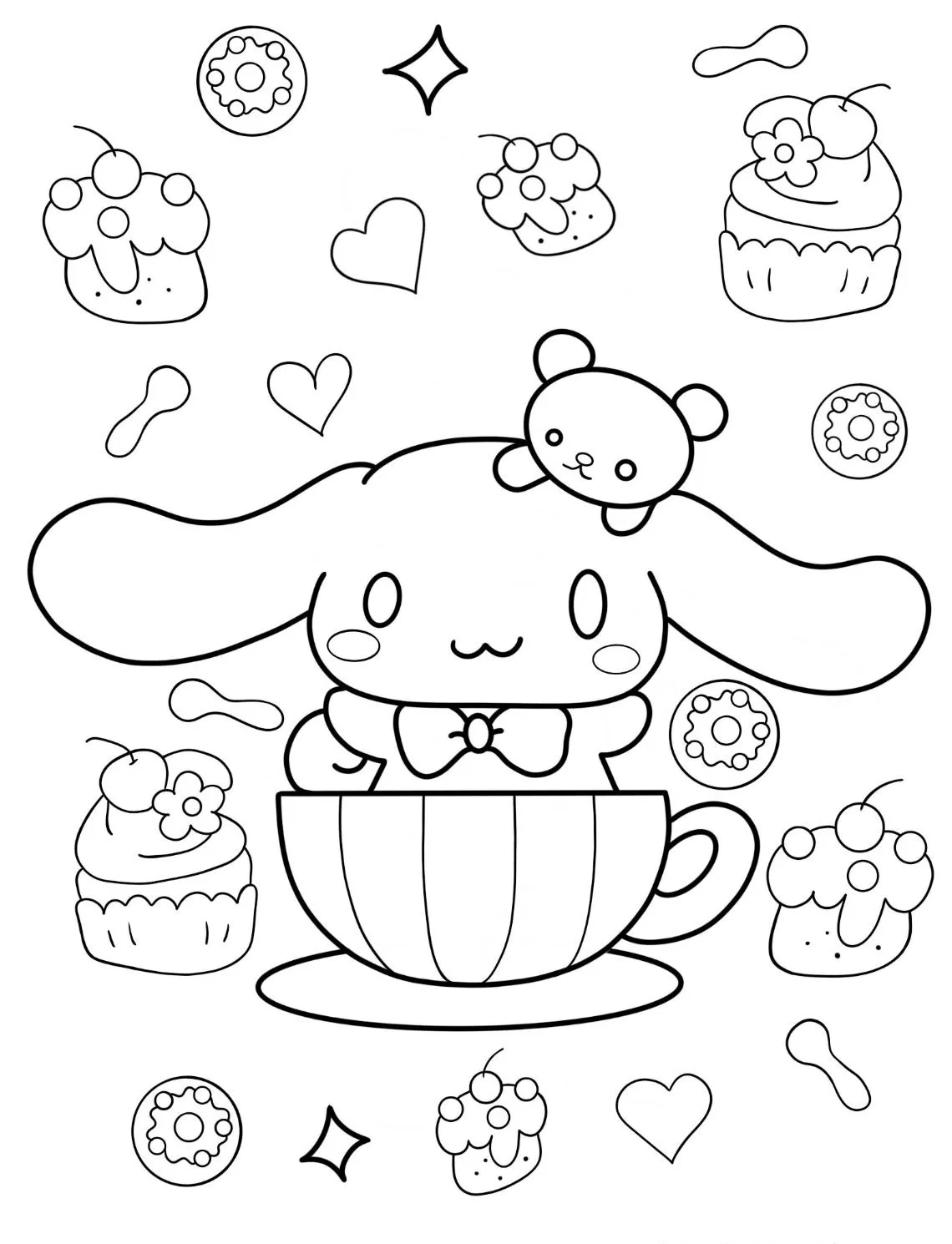 Cinnamoroll Coloring Pages: Where Cloud-Puppies & Creativity Collide - 2