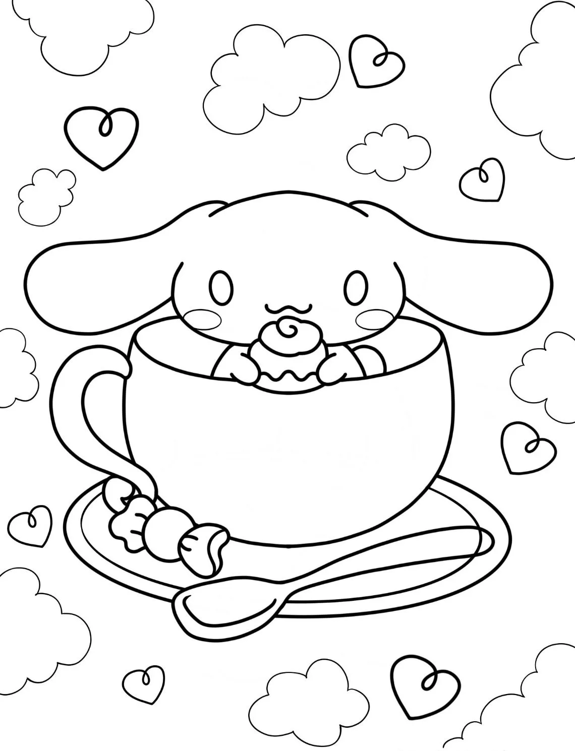 Cinnamoroll Coloring Pages: Where Cloud-Puppies & Creativity Collide - 3