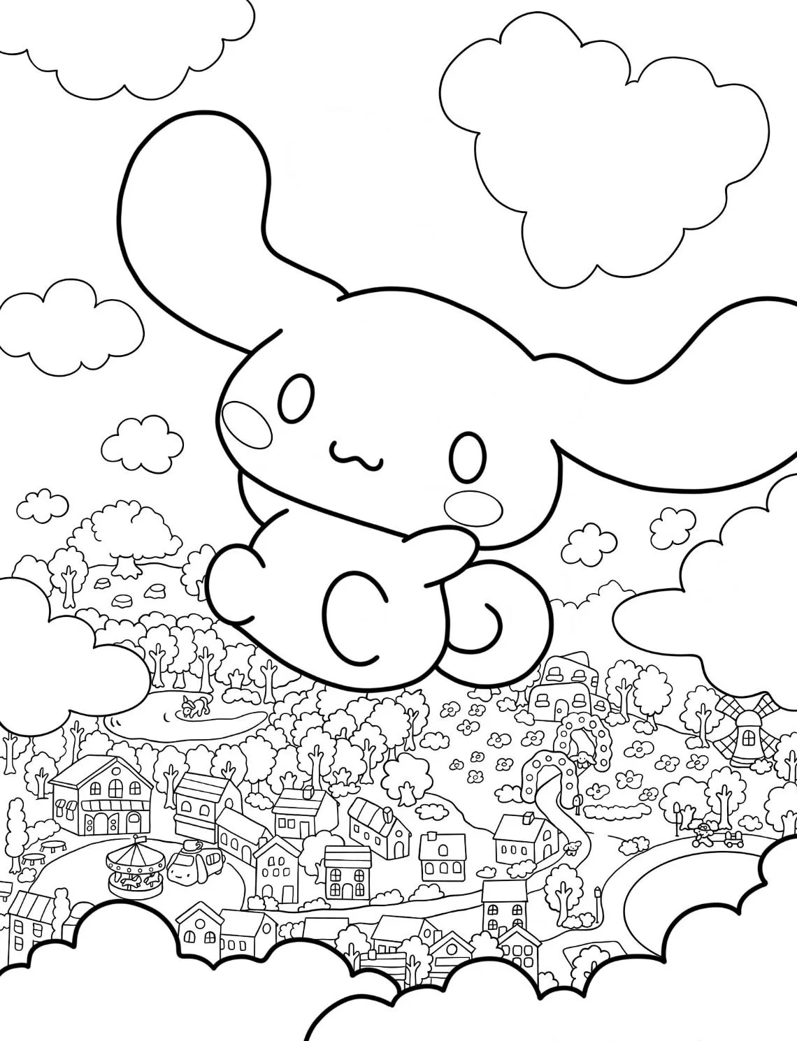 Cinnamoroll Coloring Pages: Where Cloud-Puppies & Creativity Collide - 0