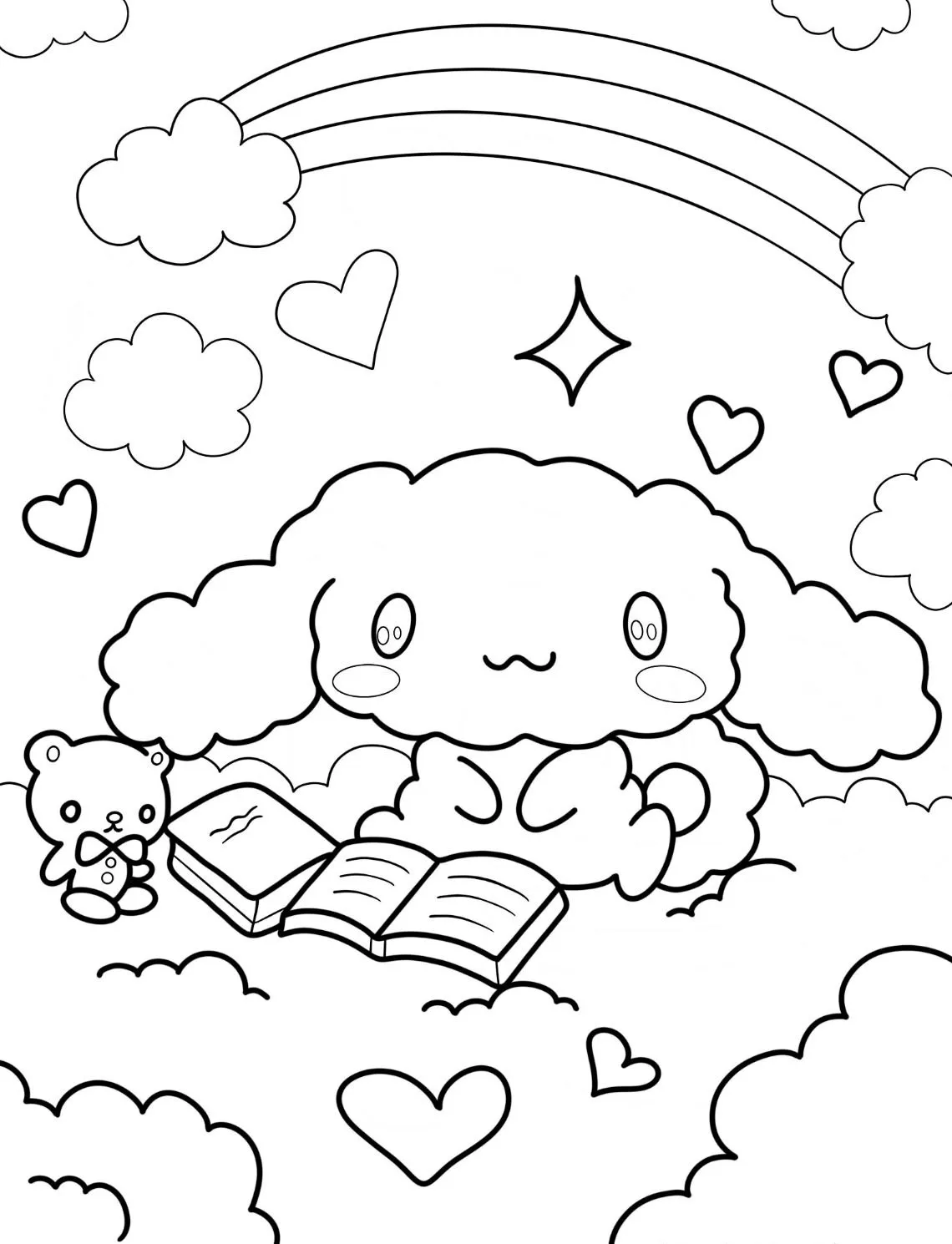 Cinnamoroll Coloring Pages: Where Cloud-Puppies & Creativity Collide - 2