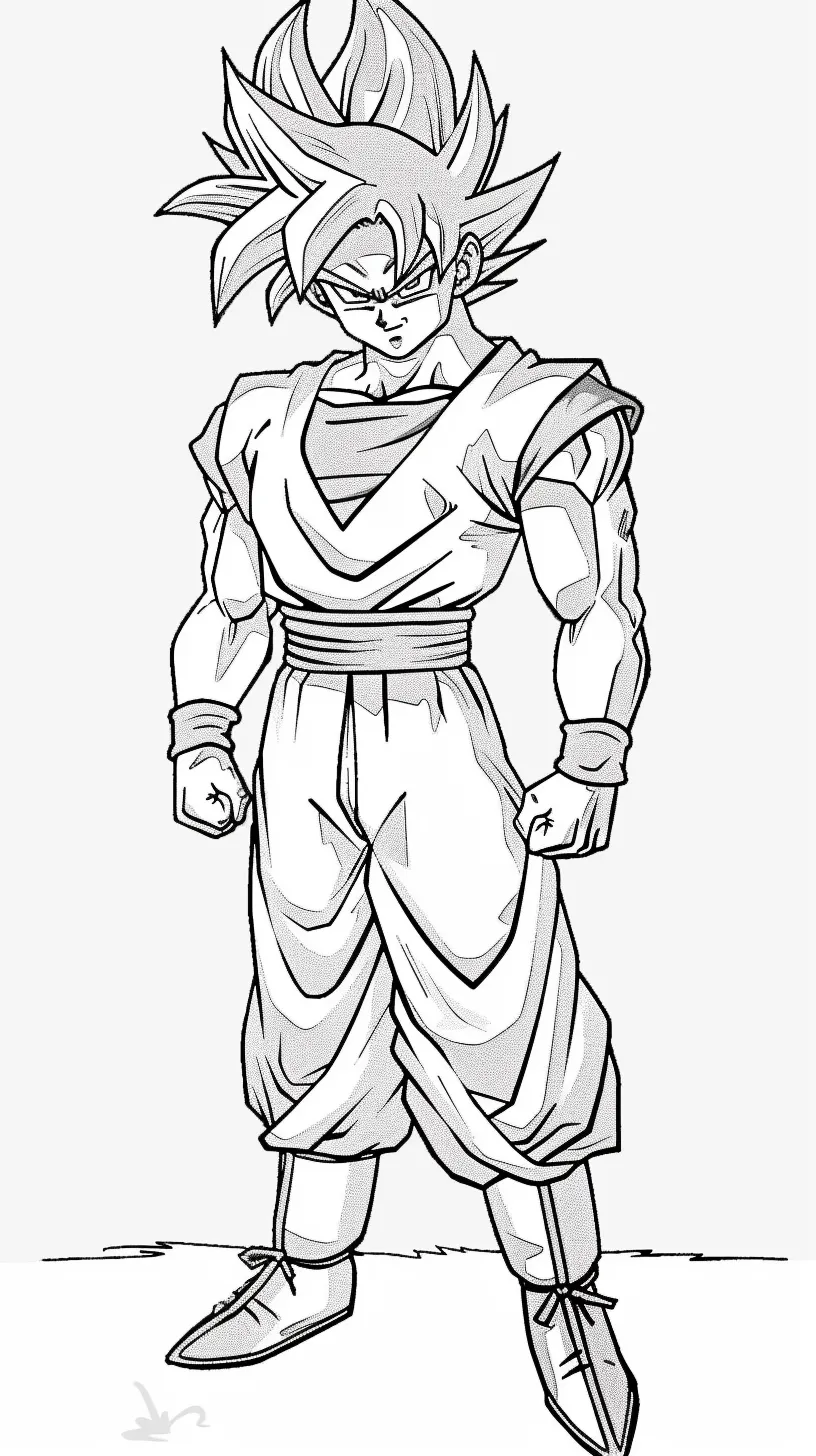 Goku Printable Coloring Book Pdf - 0