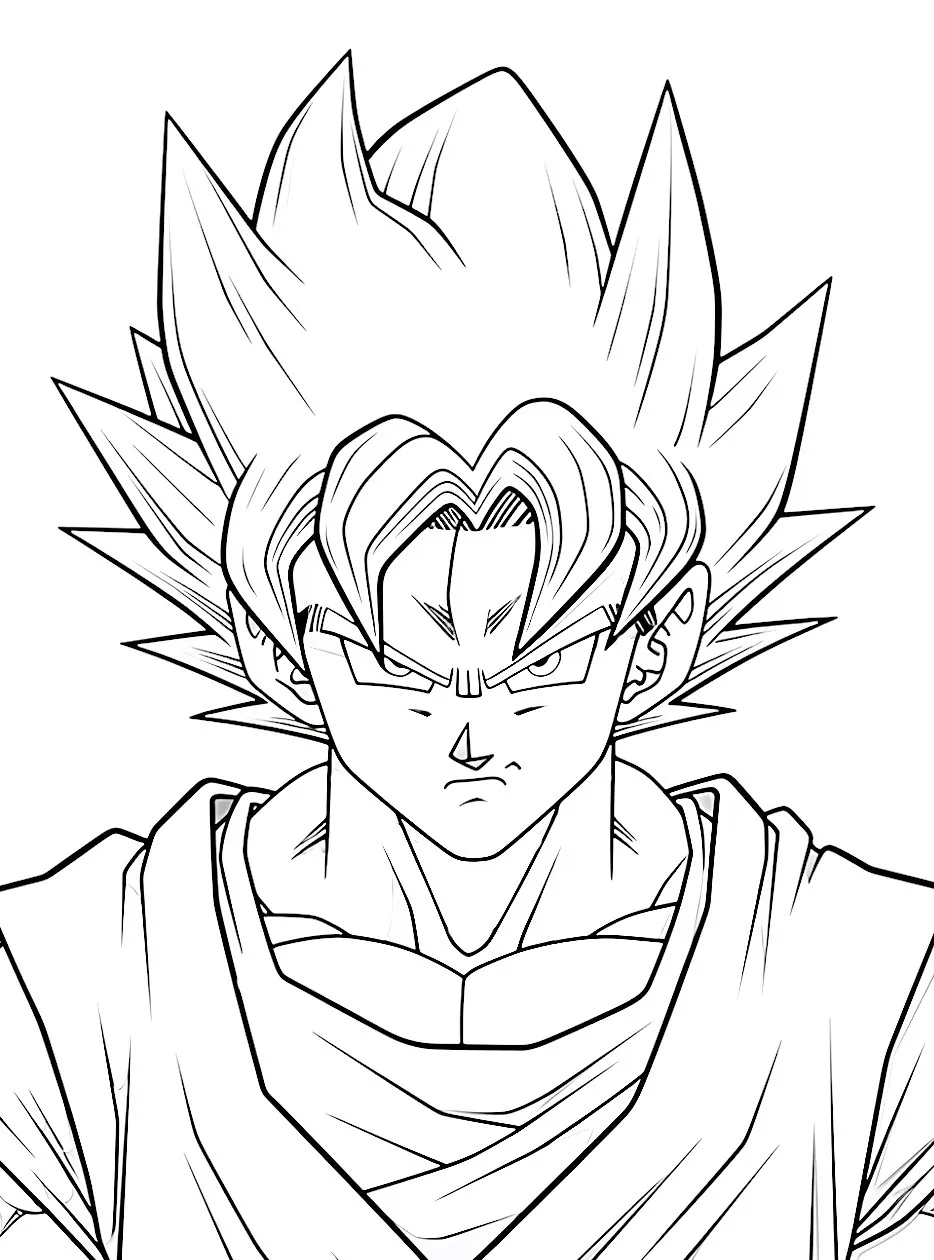 Goku Printable Coloring Book Pdf - 5