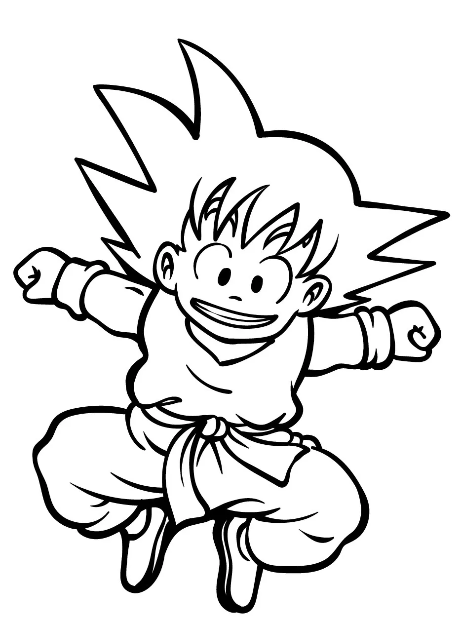 Goku Printable Coloring Book Pdf - 6