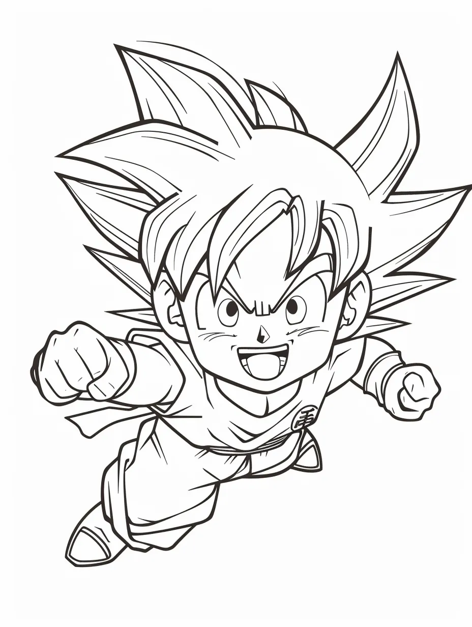 Goku Printable Coloring Book Pdf - 7