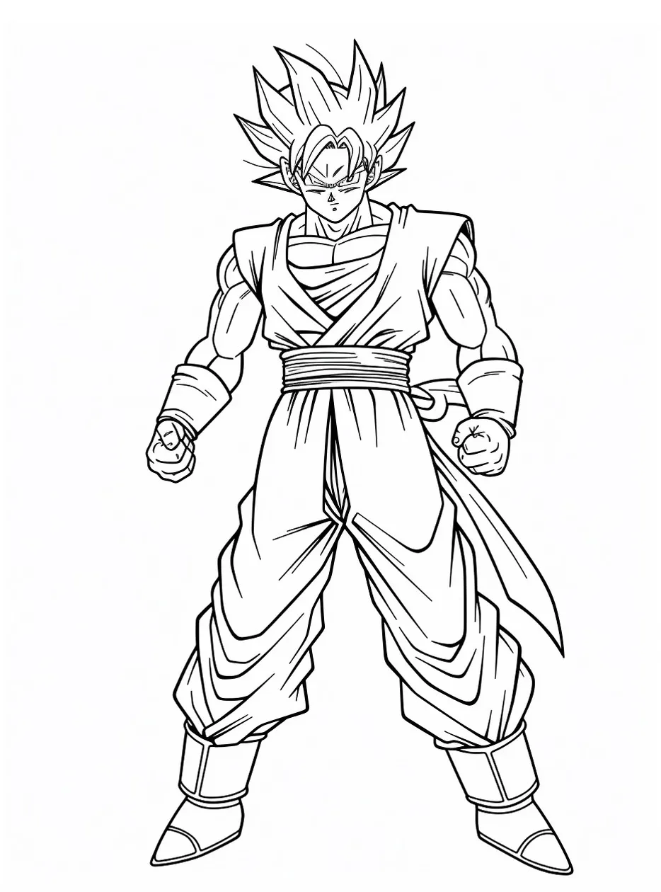 Goku Printable Coloring Book Pdf - 9