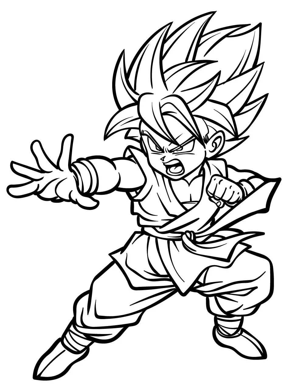 Goku Printable Coloring Book Pdf - 10