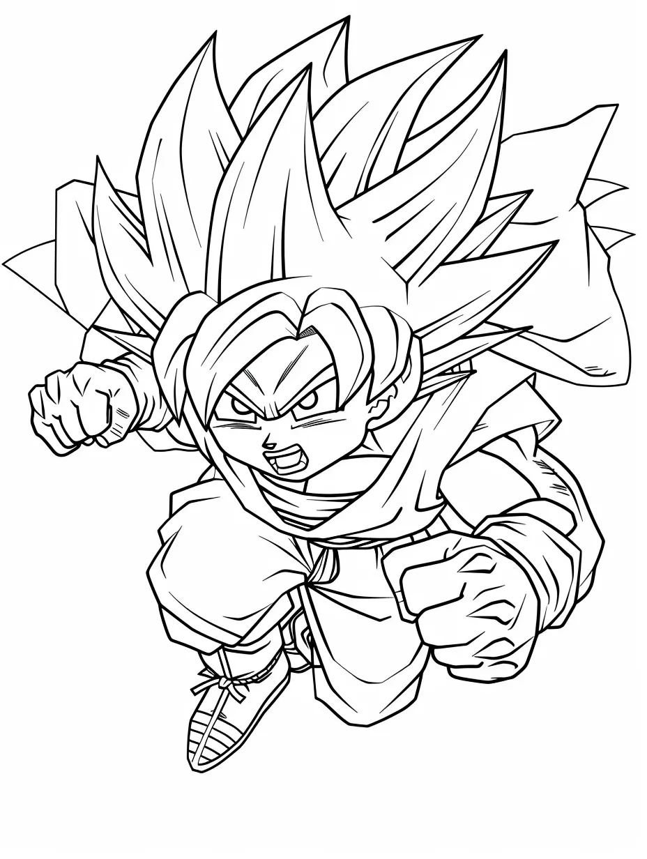 Goku Printable Coloring Book Pdf - 11