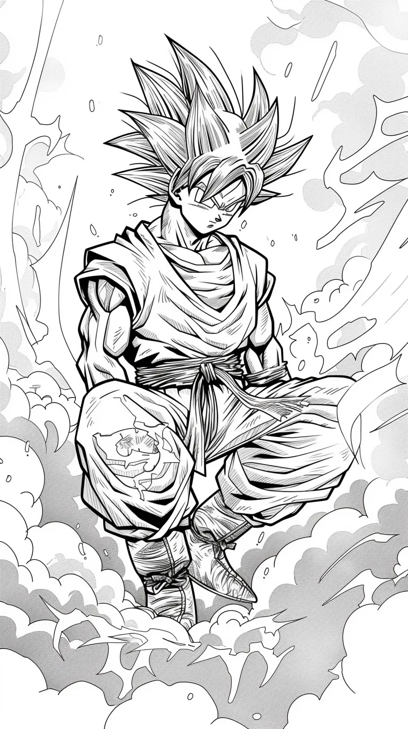 Goku Printable Coloring Book Pdf - 13