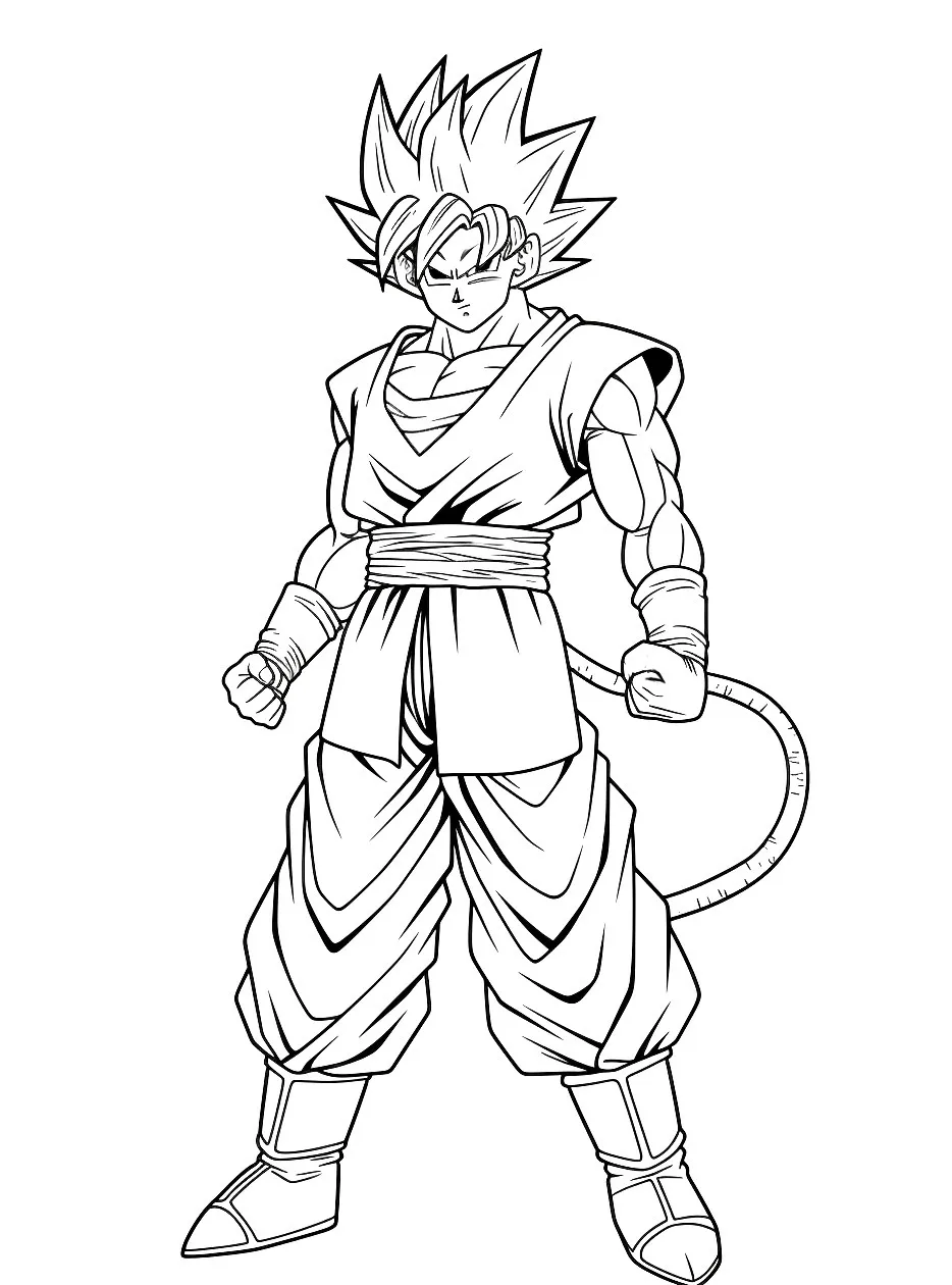 Goku Printable Coloring Book Pdf - 1
