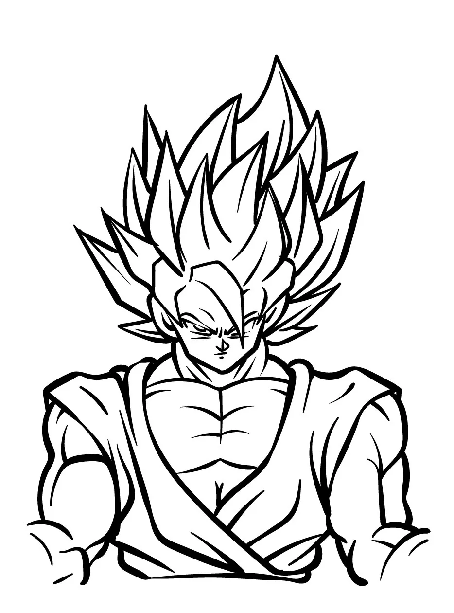 Goku Printable Coloring Book Pdf - 17