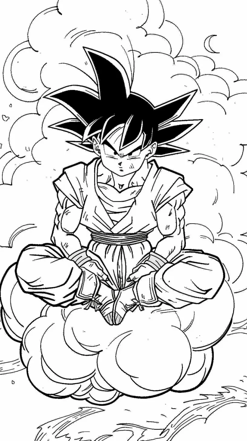 Goku Printable Coloring Book Pdf - 19