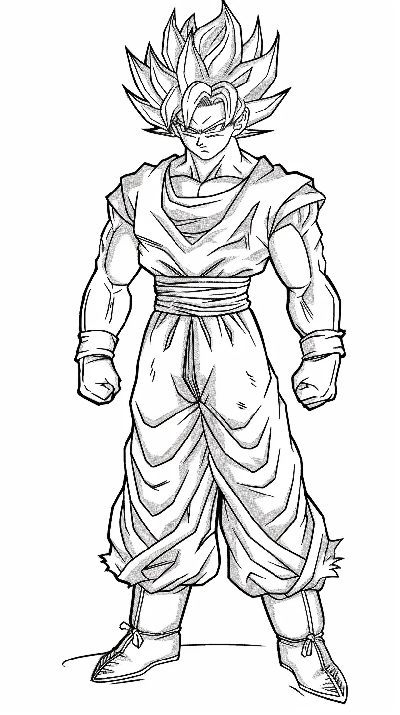 Goku Printable Coloring Book Pdf - 20