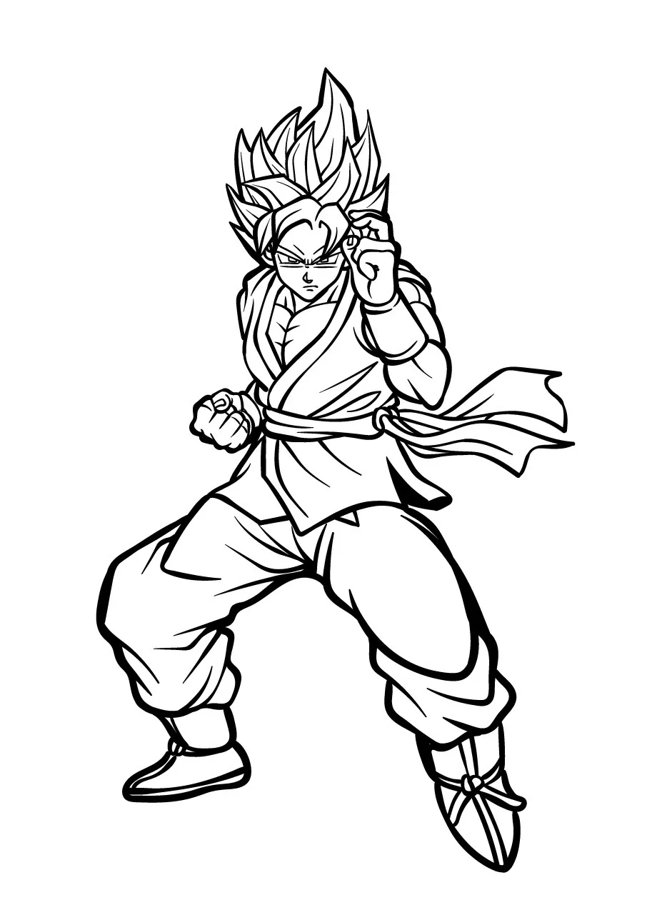 Goku Printable Coloring Book Pdf - 22