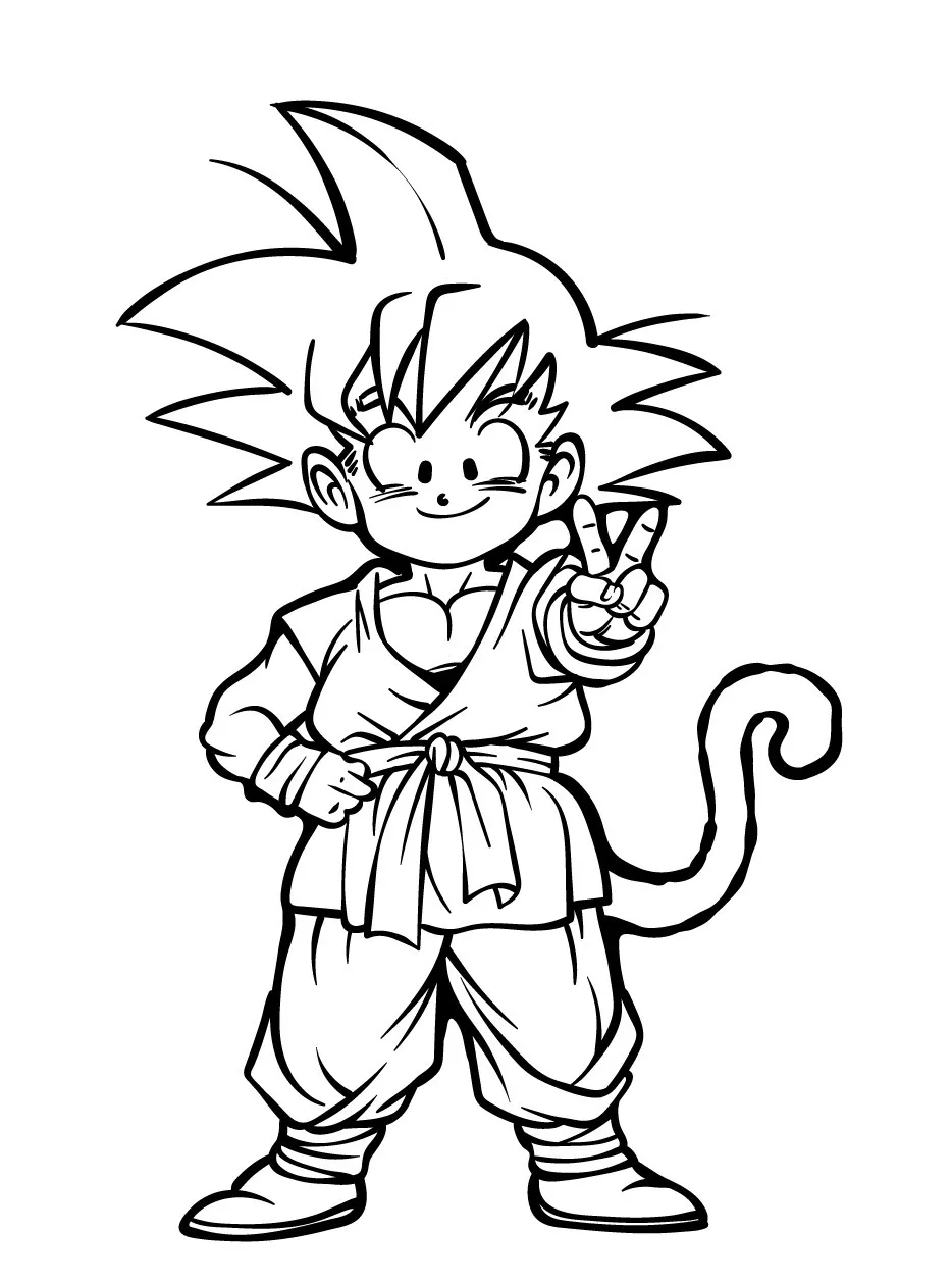 Goku Printable Coloring Book Pdf - 2