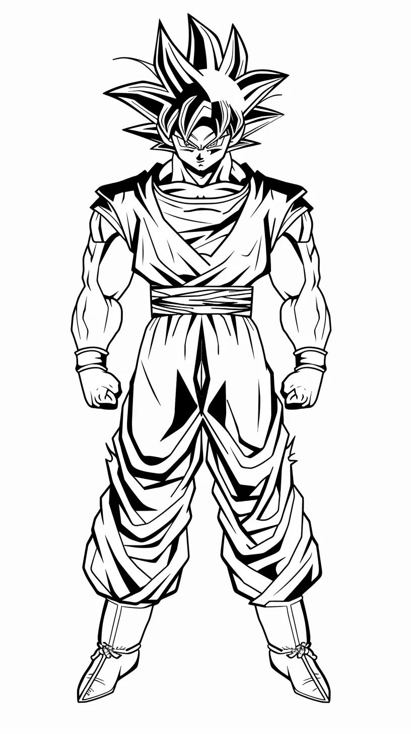 Goku Printable Coloring Book Pdf - 27