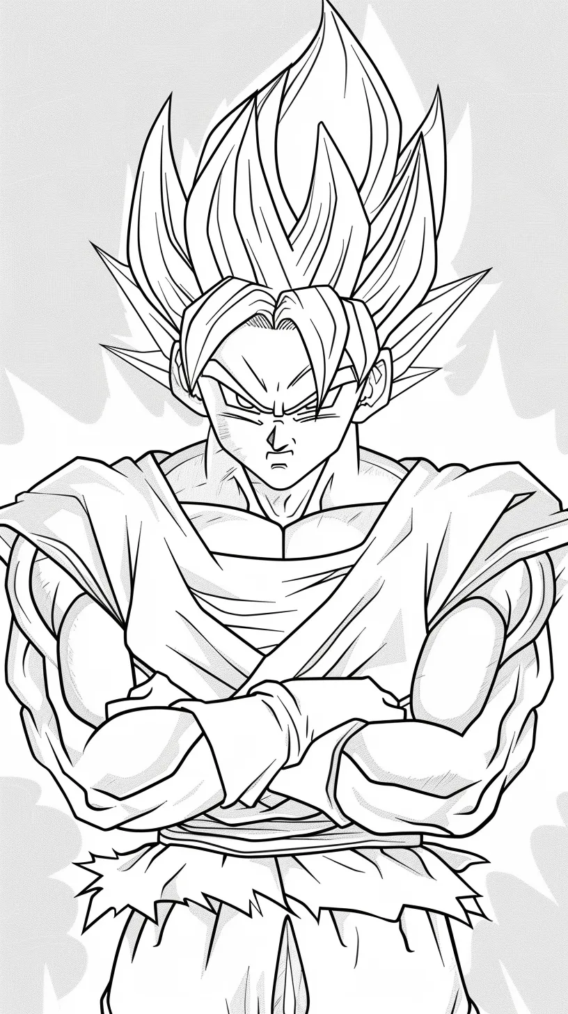 Goku Printable Coloring Book Pdf - 28