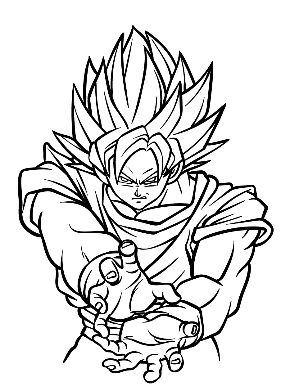 Goku Printable Coloring Book Pdf - 3