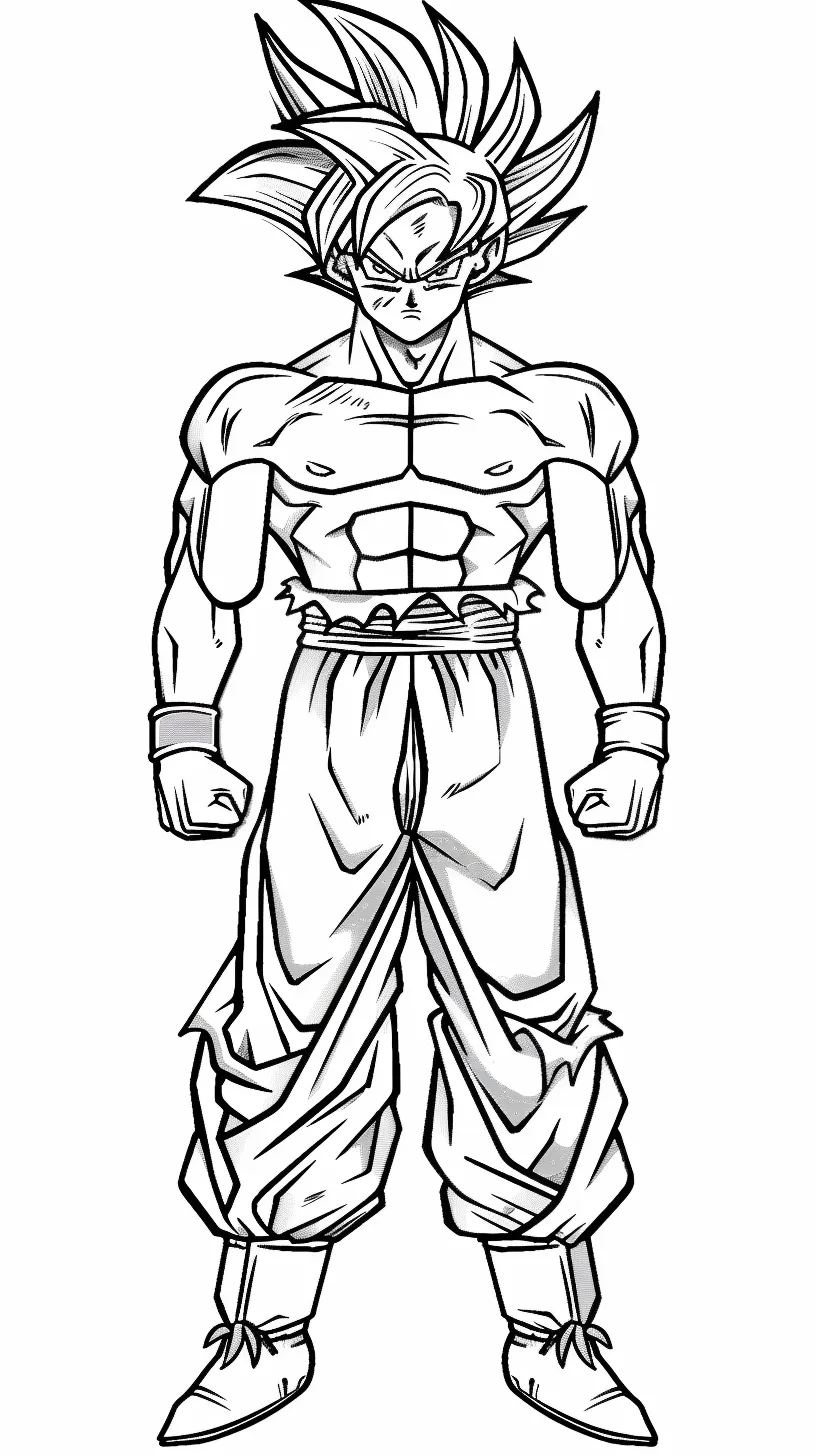 Goku Printable Coloring Book Pdf - 2