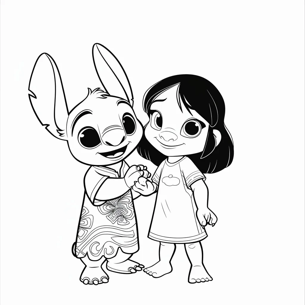 Heartwarming Lilo & Stitch Coloring Pages for Fun and Creative Kids - 14