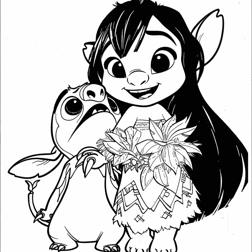 Heartwarming Lilo & Stitch Coloring Pages for Fun and Creative Kids - 19