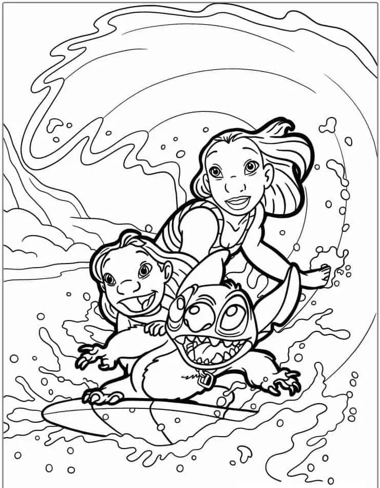 Heartwarming Lilo & Stitch Coloring Pages for Fun and Creative Kids - 20