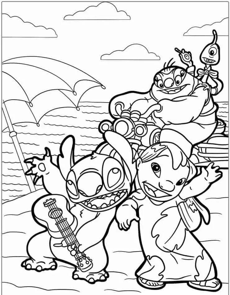 Heartwarming Lilo & Stitch Coloring Pages for Fun and Creative Kids - 24
