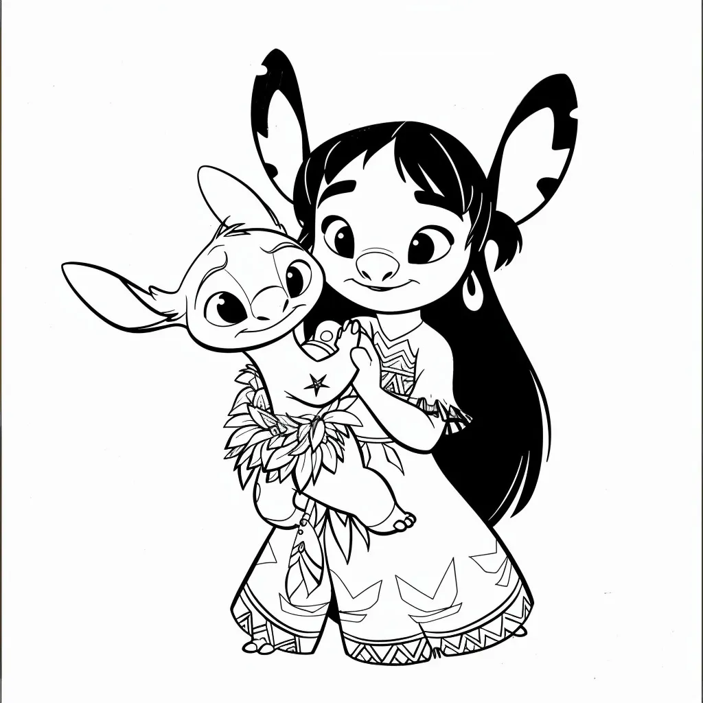 Heartwarming Lilo & Stitch Coloring Pages for Fun and Creative Kids - 30