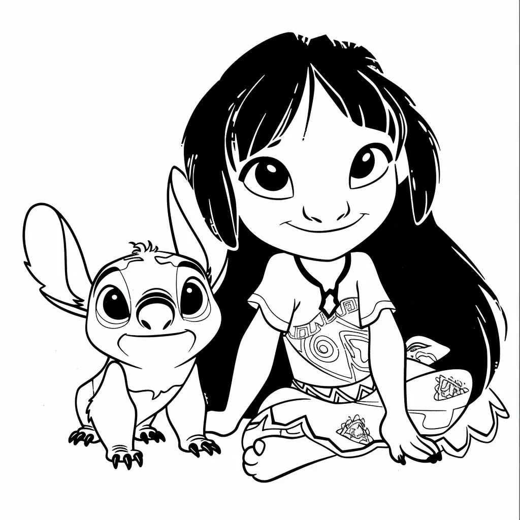 Heartwarming Lilo & Stitch Coloring Pages for Fun and Creative Kids - 38