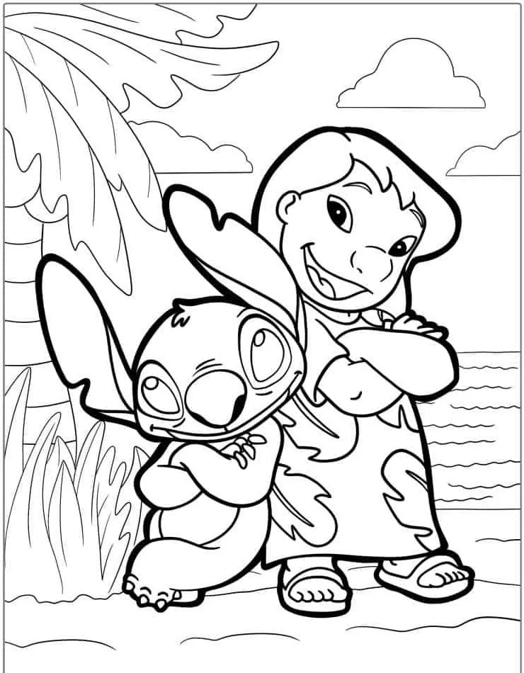 Heartwarming Lilo & Stitch Coloring Pages for Fun and Creative Kids - 48