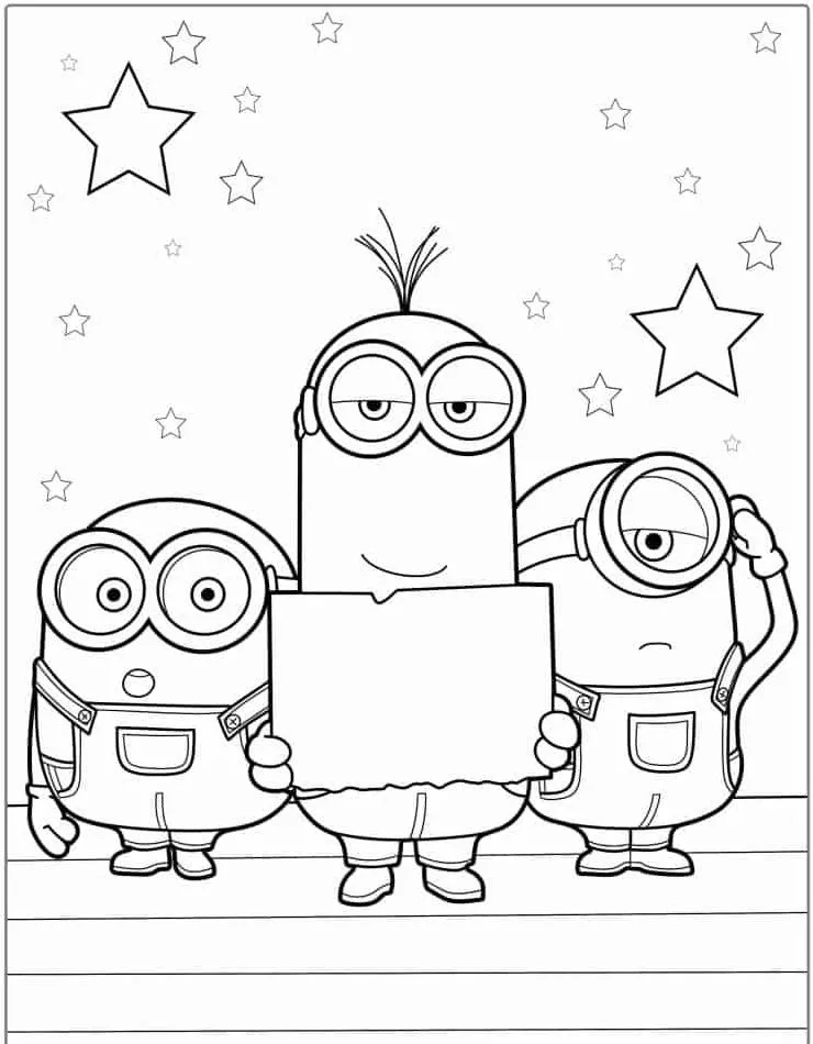 Minion Printable Coloring Book Pdf - 0