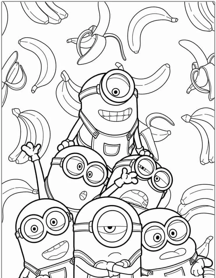 Minion Printable Coloring Book Pdf - 9