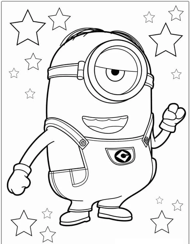Minion Printable Coloring Book Pdf - 14