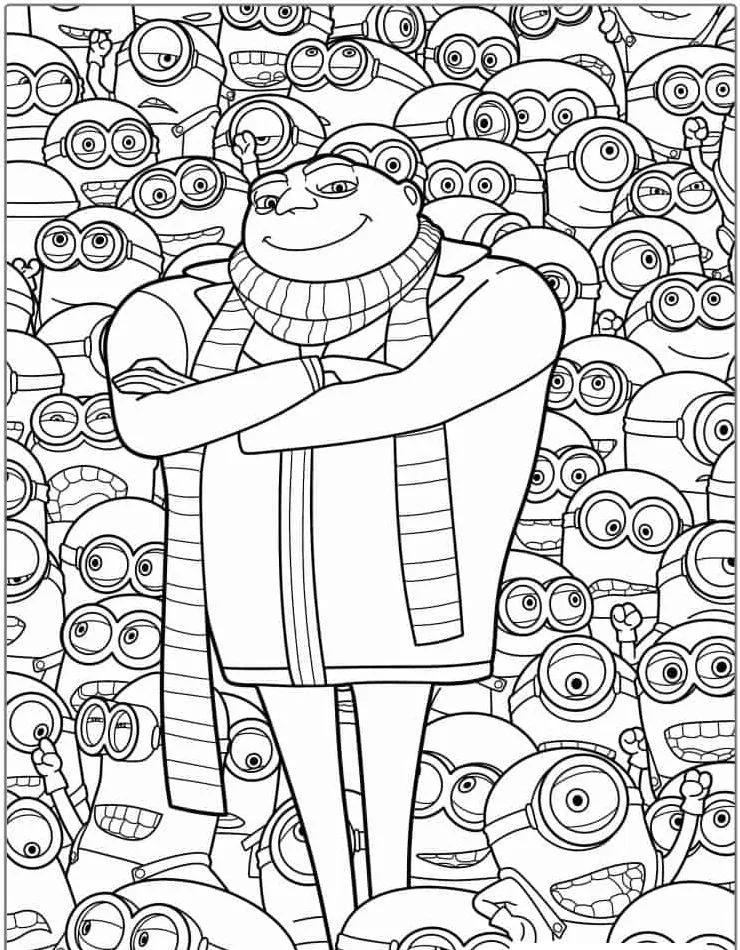 Minion Printable Coloring Book Pdf - 24
